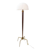 Lampadaire trépied en métal et laiton style Hollywood Regency – années 1950