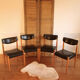 Set of 4 vintage Scandinavian "self" chairs