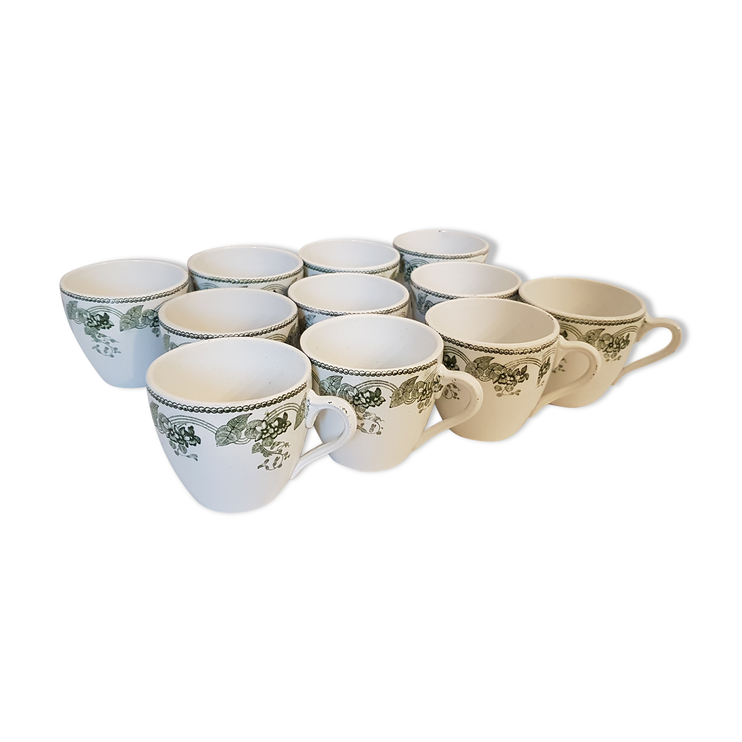 Set of 11 porcelain cups