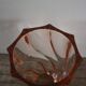 Rosaline vase, pink octagonal vintage glass