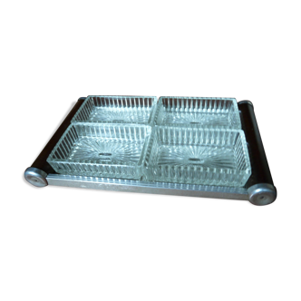 Servant - tray with 4 dishes deco mirror