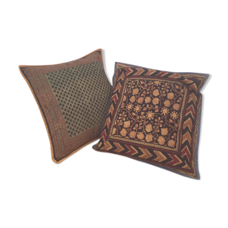 2 cushion covers indian batik