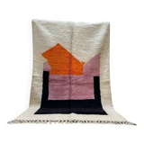 Handmade Beni Mrirt rug with colorful patterns, size 250 x 250 cm