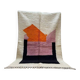 Handmade Beni Mrirt rug with colorful patterns, size 250 x 250 cm
