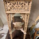 Rare antique wooden arch table, signed Amati, Turin, early 20th century Art Nouveau