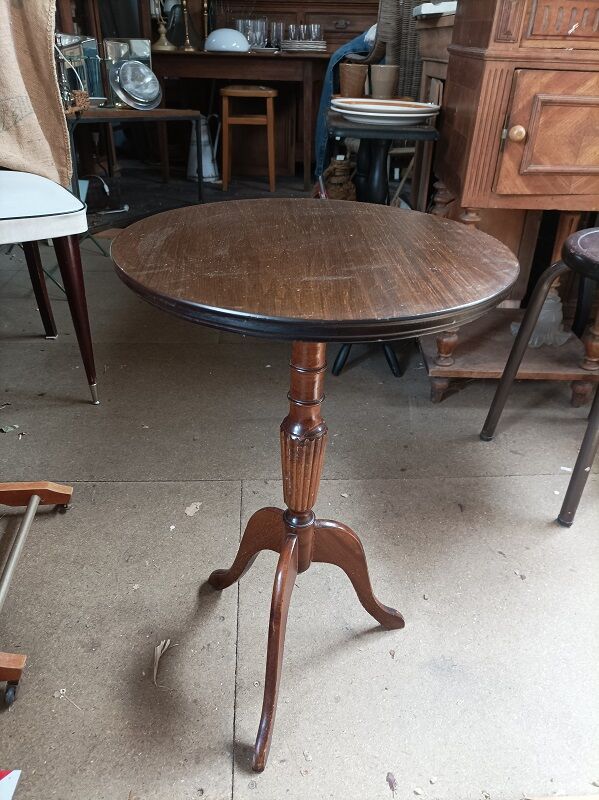 Pedestal table console wood legs tripod wood dp 052307