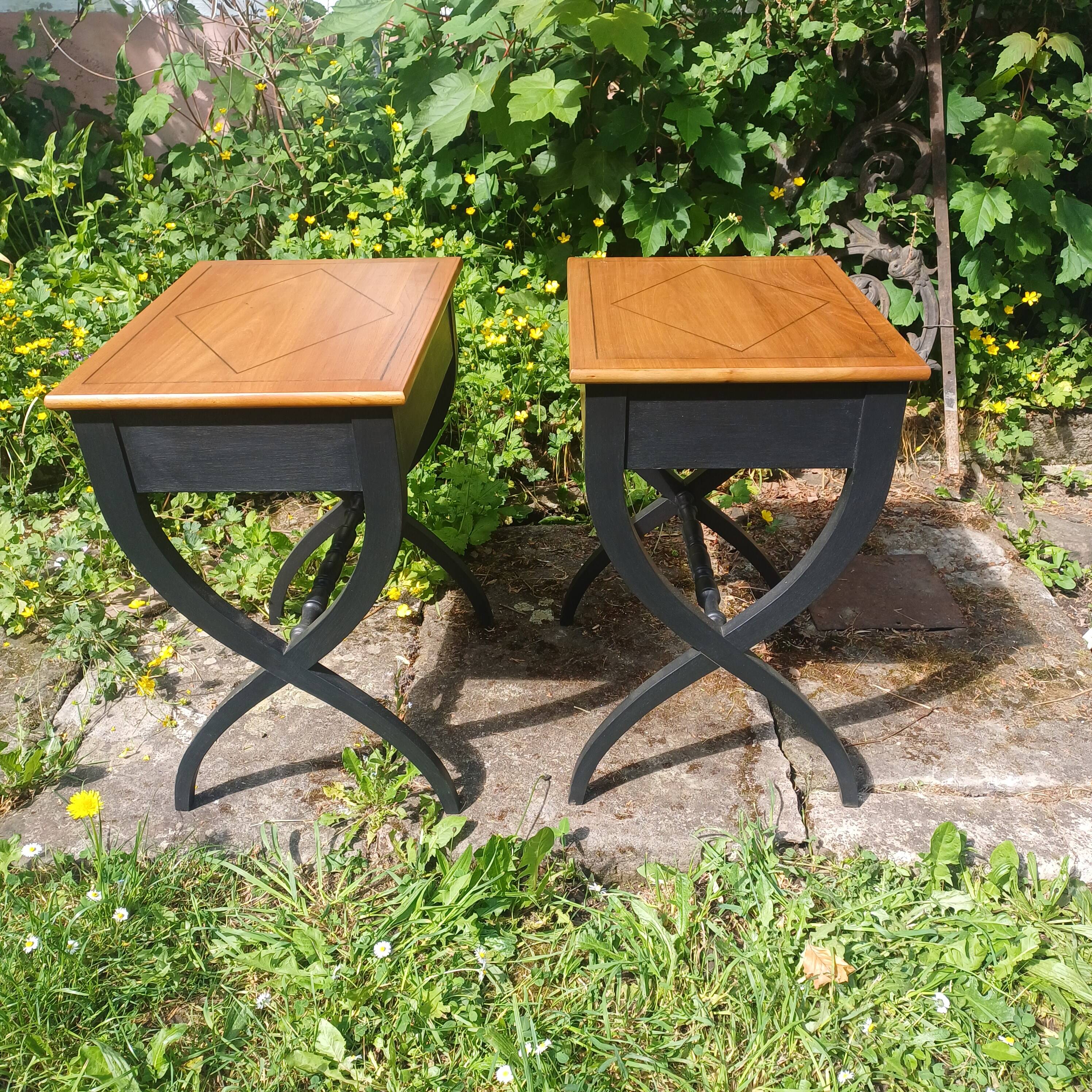 Paire de chevets style directoire
