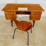 Vintage retro danish mid century teak desk 1960s