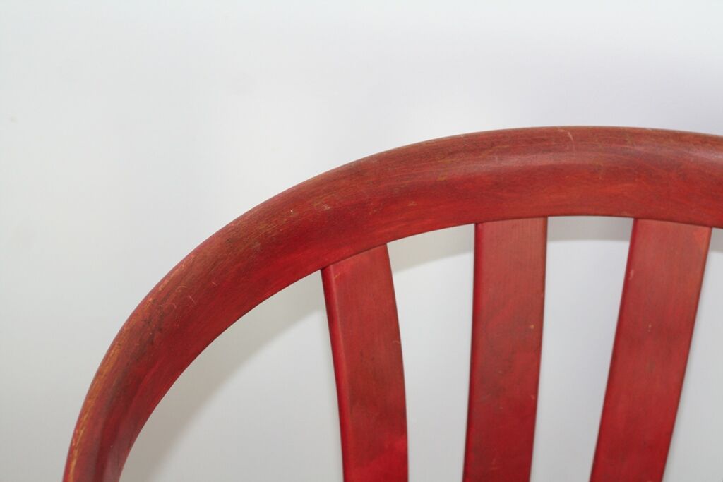 Vintage red swivel desk 70s