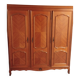 Large Cherry Wood Wardrobe - 3 Doors - Country Chic Style / Louis XIV Inspiration