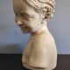 bust "the laughing" after Jean-Baptiste Pigalle in plaster