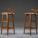 Danish modern teak bar stools by Dyrlund, Denmark, 1960s, set of 2