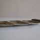 Plat de service vintage inox poignées teck made in Japan