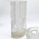 Decorative Organic Glass Vases, set of two engraved sculptural pieces, vintage