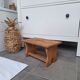 Marche pied en bois vintage