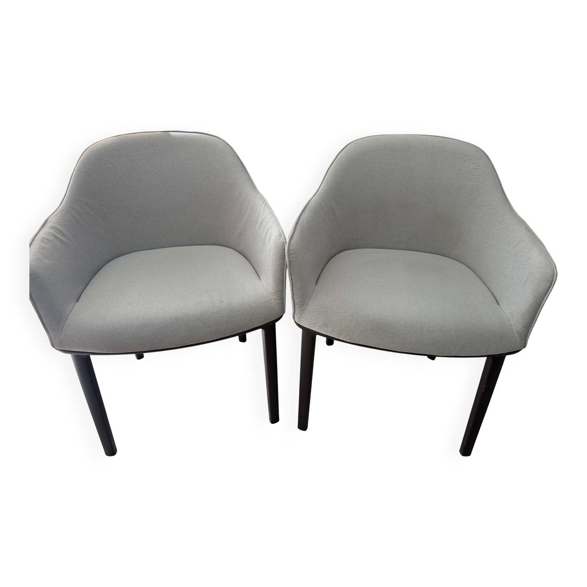Paire de fauteuils Softshell Chair – Ronan & Erwan Bouroullec pour Vitra