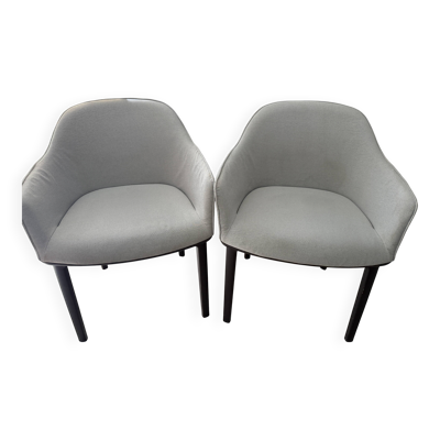 Paire de fauteuils Softshell Chair – Ronan & Erwan Bouroullec pour Vitra