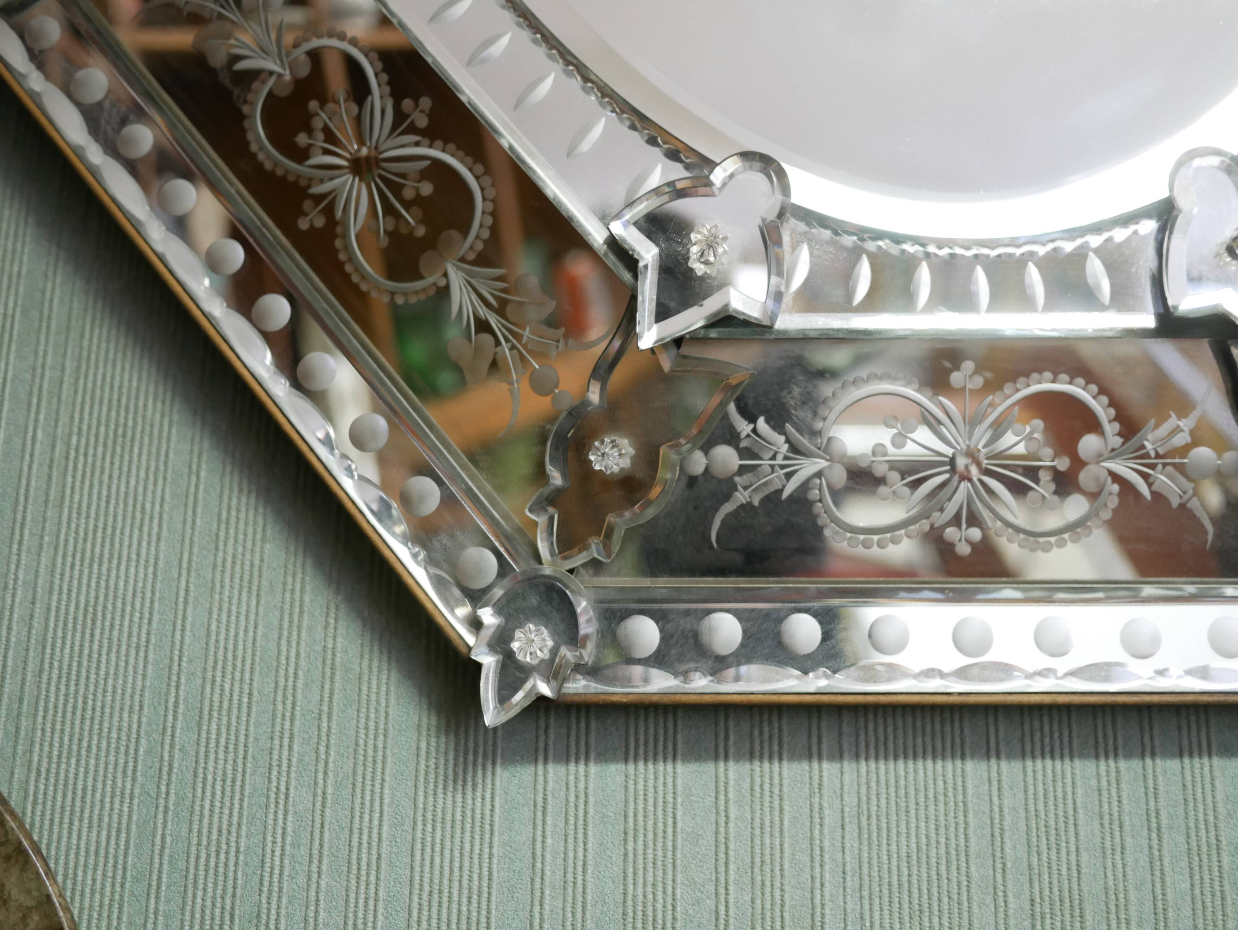 Antique Venetian mirror 86cm x 70cm