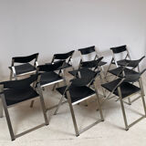 P08 folding chairs by Justus Kolberg for Tecno 1991