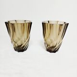 Lever Swirl Smoked Glass Vase