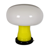 Glass mushroom table lamp from VEB Görlitz, 1970