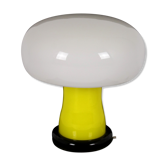 Glass mushroom table lamp from VEB Görlitz, 1970