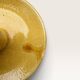 Mustard ceramic cellar rat candlestick