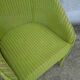 Lime green wicker armchair