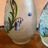 Pair of vases signed Legras