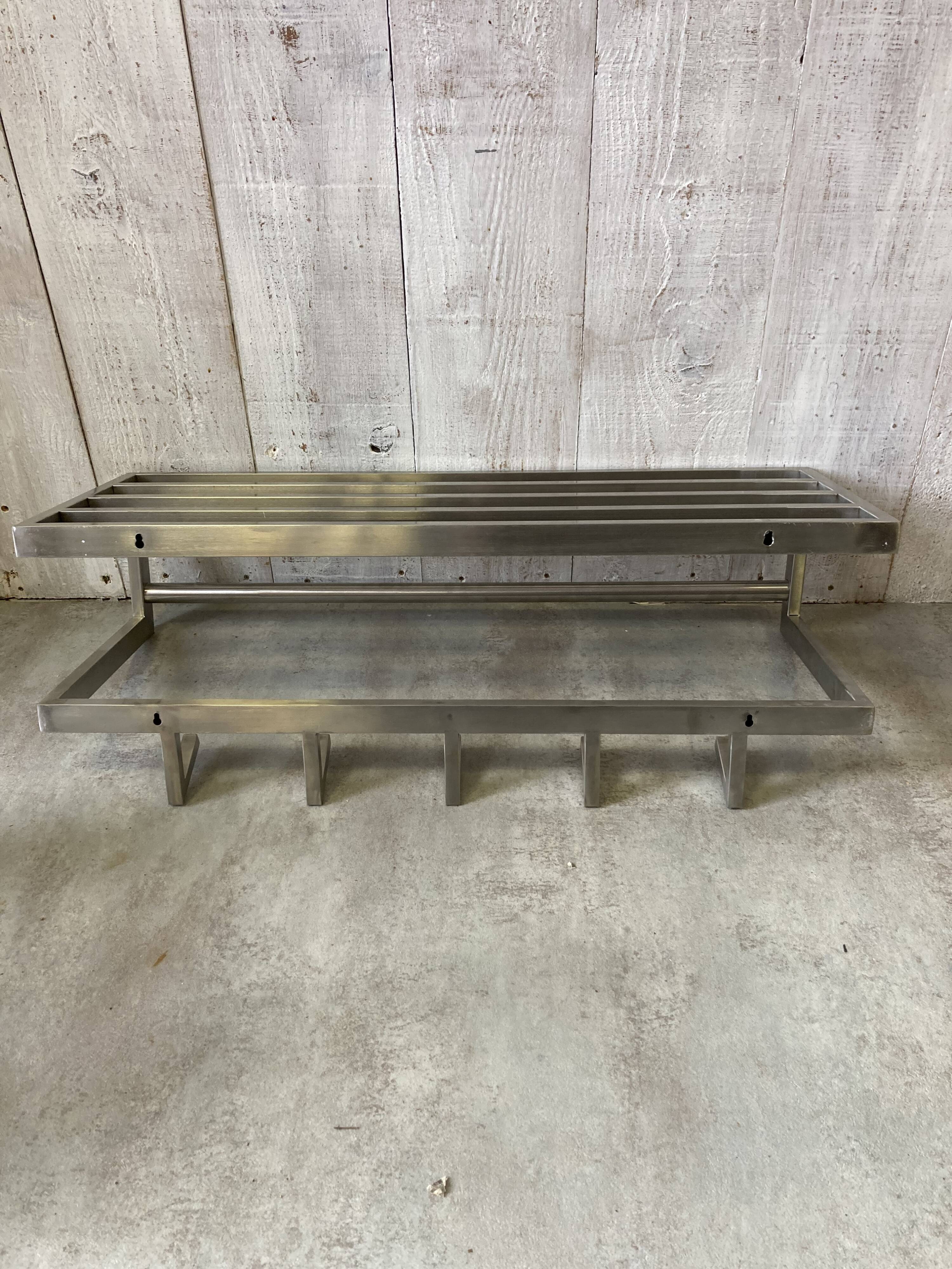 80's stainless steel coat rack