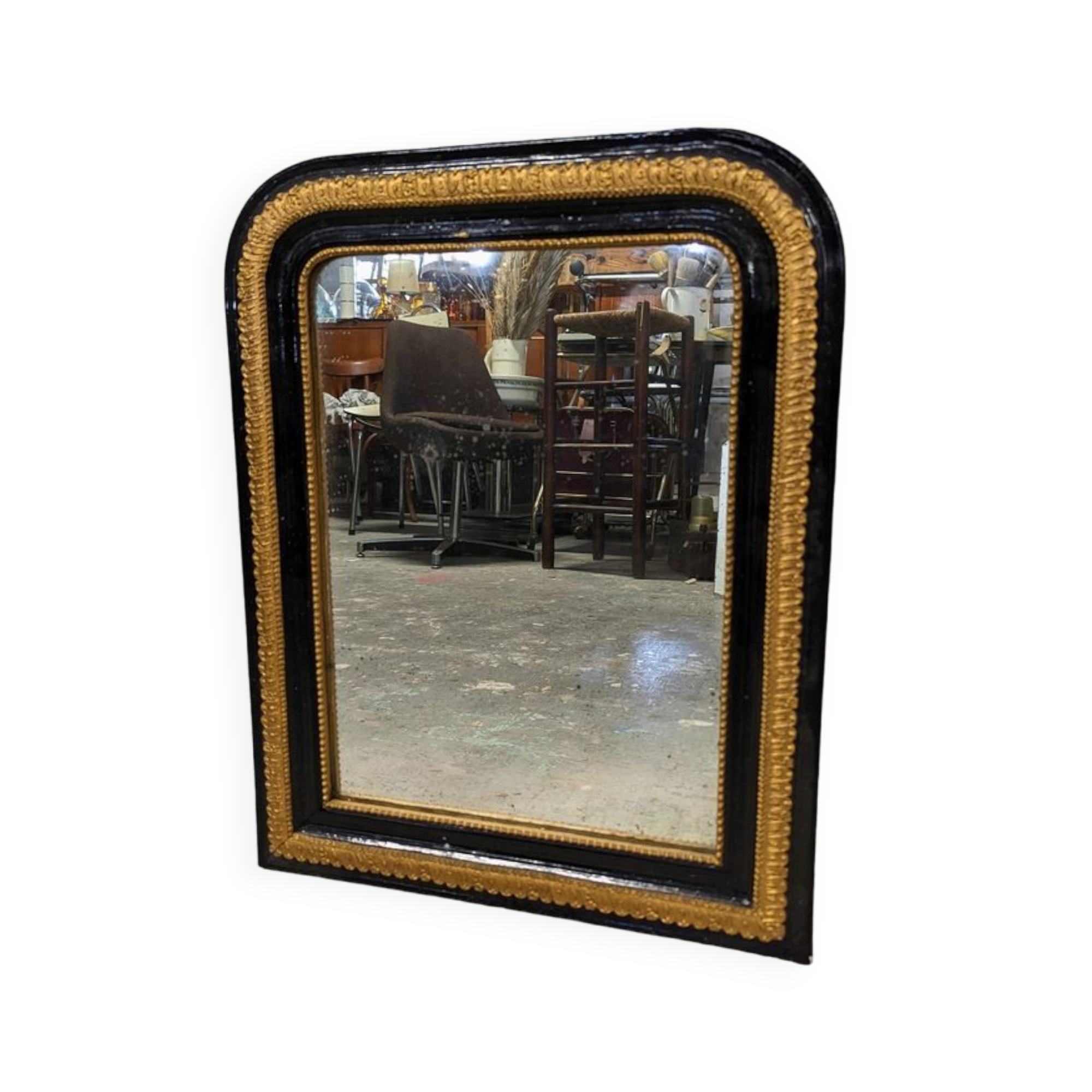 Mirror Louis Philippe black and gold