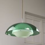 Italian Green Pendant Lamp in Plexiglass