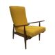 1960s High Back Yellow Bouclé Lounge Armchair Vintage Midcentury Lounge