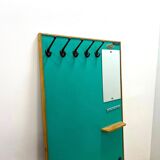 Retro Wall Hanger with Mirror, 1960s, Czechoslovakia