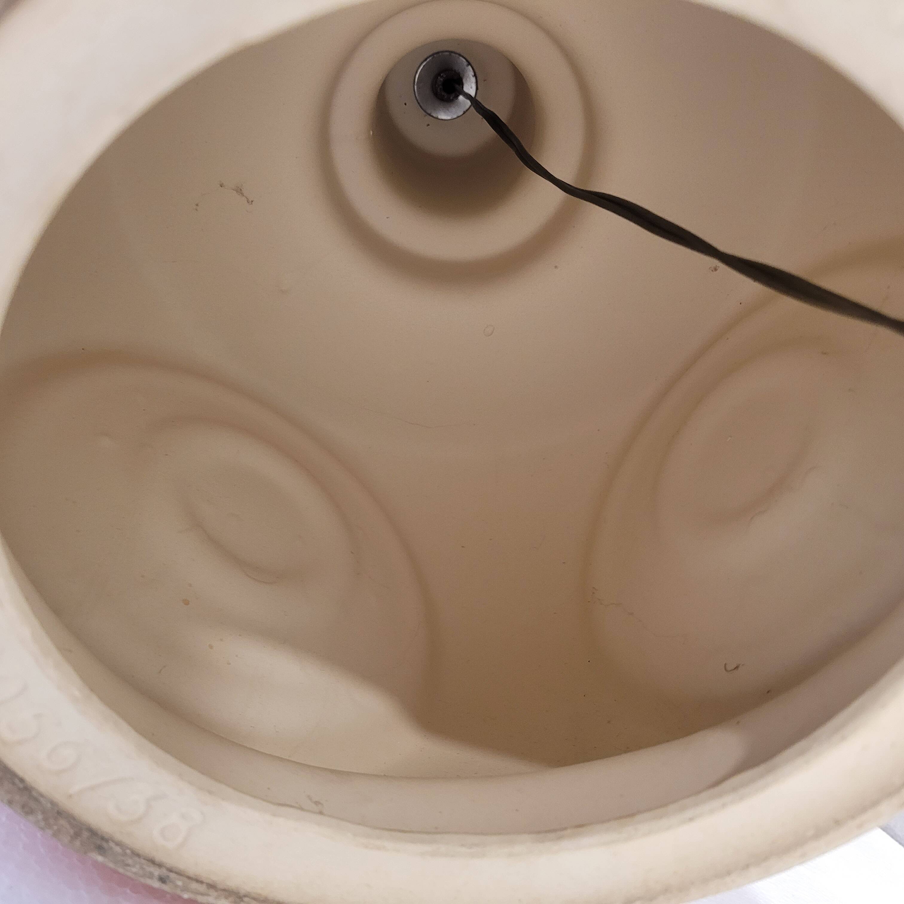 Orange ceramic lamp, 60's – Germany