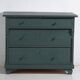 Commode ancienne en pin peint – Commode rustique européenne verte – circa 1900