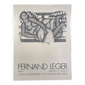 Affiche originale sur Ingres d'après Fernand LEGER, Galerie Claude Bernard, 1970