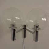 Chromed Glass Wall Lamp from OTT International, 1960s
