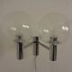 Chromed Glass Wall Lamp from OTT International, 1960s