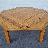 Table repas transformable carré octogonale années 80