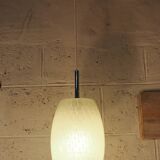 Suspension vintage française en Verre des années 1960 attribuée à Lunel