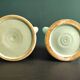 Set of two vintage French jugs in aquamarine blue