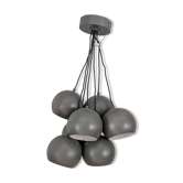 Luminaire vert kaki 7 ampoules.