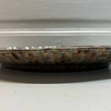 Large brown flowered dish