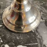 Pair of silver metal candlesticks