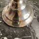 Pair of silver metal candlesticks