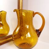 Pitcher glass Biot amber