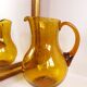 Pitcher glass Biot amber