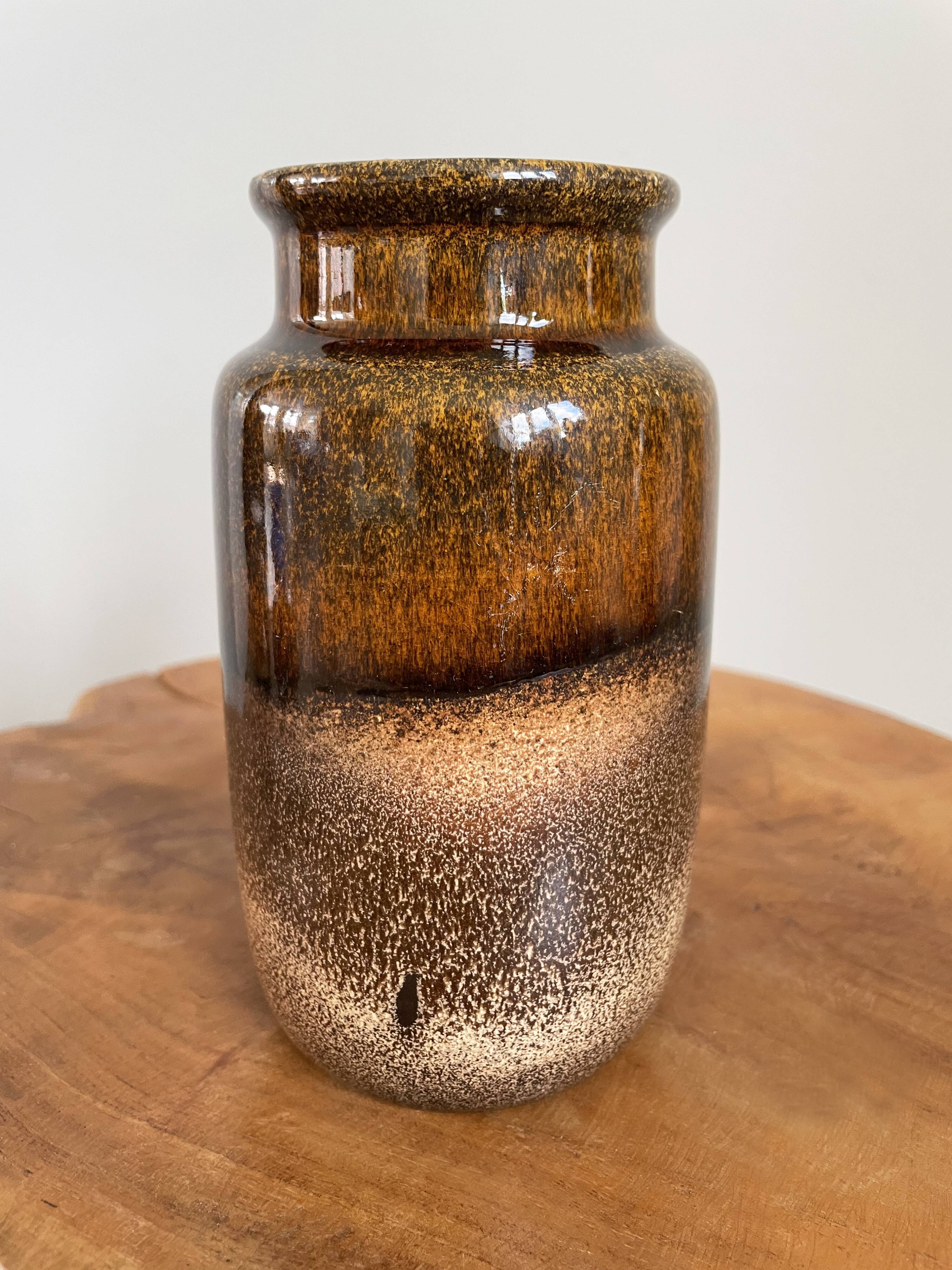 Vase brun, Scheurich 231-15 , poterie d’art ouest-allemande (WGP)