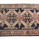 Handmade caucasian oriental wool runner rug blue traditional entranceway rug 140x300cm